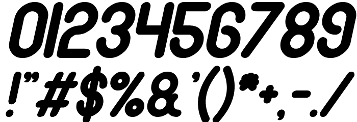 gitchgitch Bold Italic Font OTHER CHARS