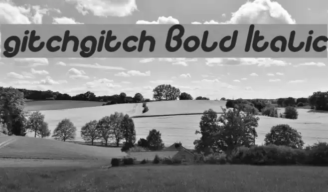 gitchgitch Bold Italic Font examples