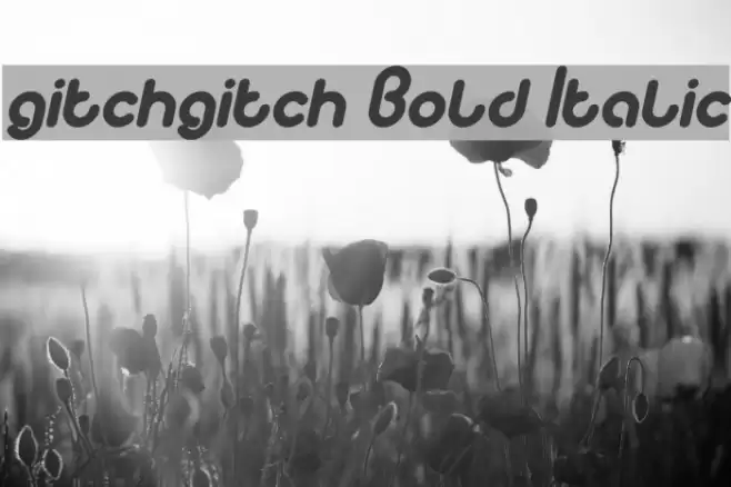 gitchgitch Bold Italic Font examples