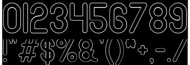 gitchgitch-Hollow-inverse Font OTHER CHARS