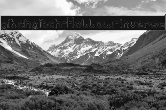 gitchgitch-Hollow-inverse Font examples