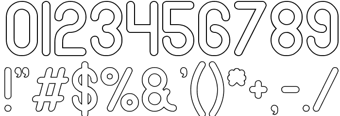 gitchgitch-Hollow Font OTHER CHARS