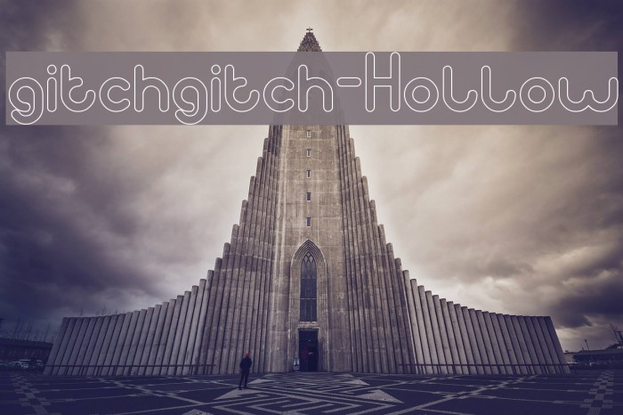 gitchgitch-Hollow Font examples