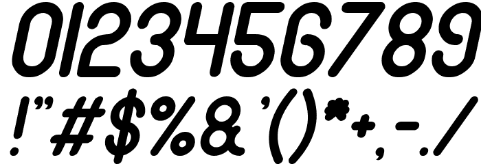gitchgitch Italic Font OTHER CHARS
