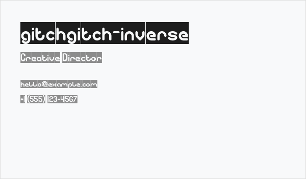 gitchgitch-inverse Business Card
