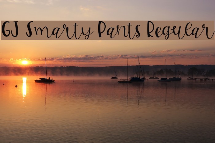 GJ Smarty Pants Regular Font examples