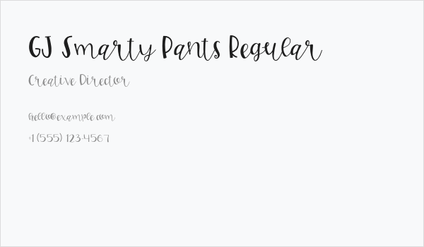 GJ Smarty Pants Regular Business Card