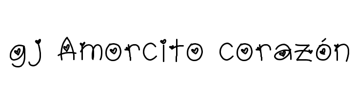 gj Amorcito corazón  Frei Schriftart Herunterladen