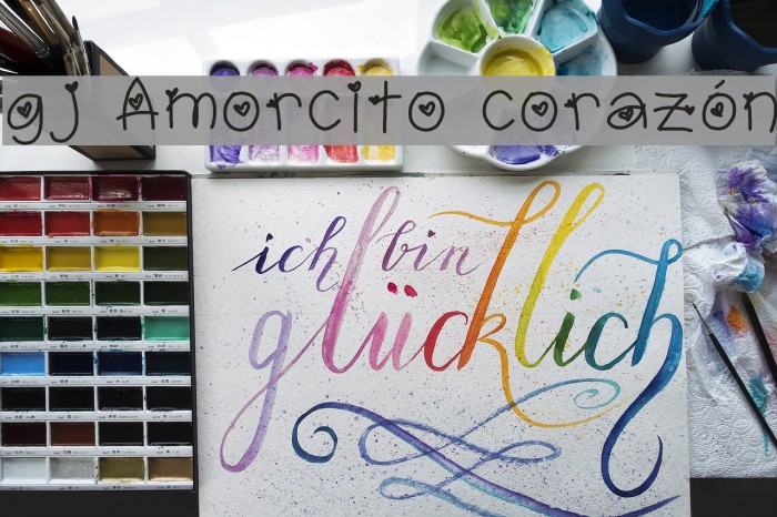 gj Amorcito corazón Font examples