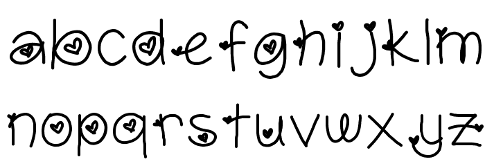 gj Amorcito corazón Font LOWERCASE