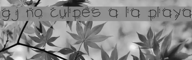 gj no culpes a la playa Font examples