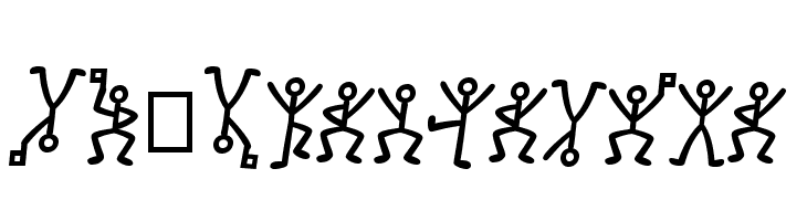 GL-DancingMen  font caratteri gratis