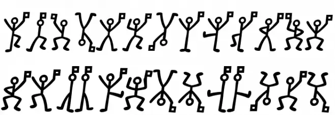 GL-DancingMen 字体 大写