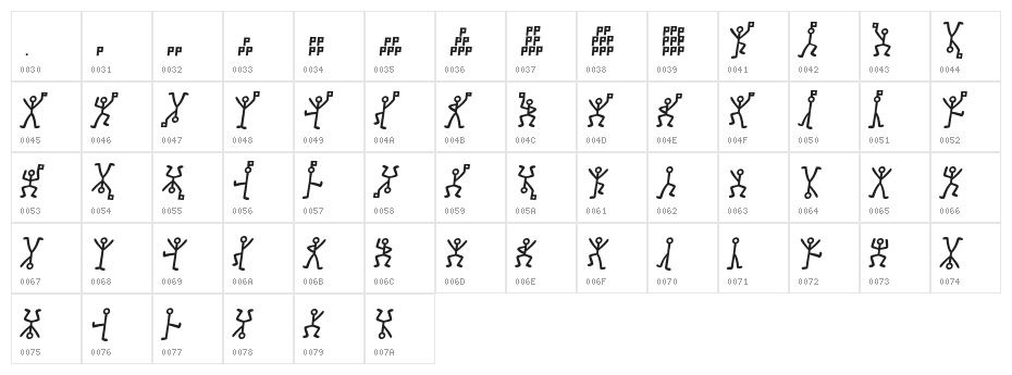 GL-DancingMen Character Map