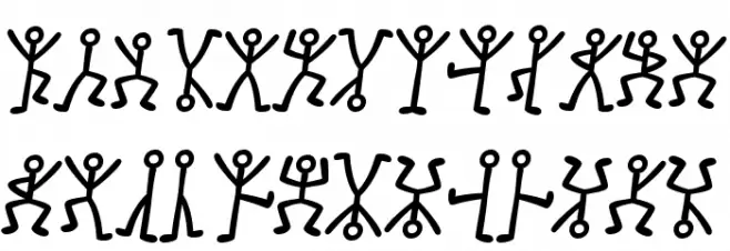 GL-DancingMen Font LOWERCASE
