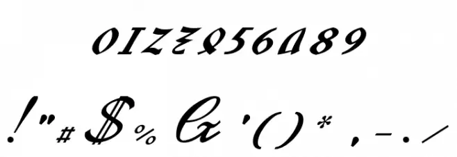 GL-GermanCurU1AY Regular Font OTHER CHARS