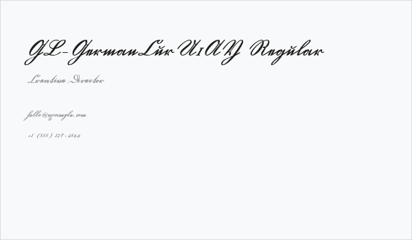 GL-GermanCurU1AY Regular Business Card