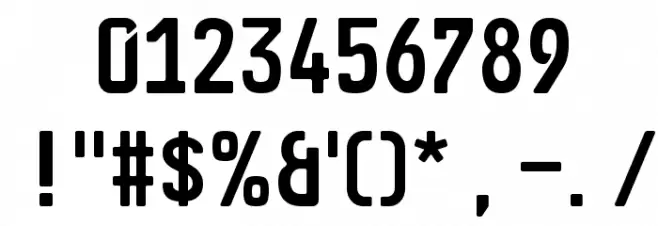 GL-Nummernschild-Eng Font OTHER CHARS
