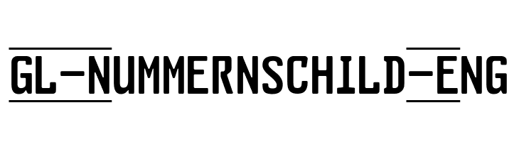 GL-Nummernschild-Eng  Descarca Fonturi Gratis
