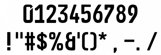 GL-Nummernschild-Eng Font OTHER CHARS