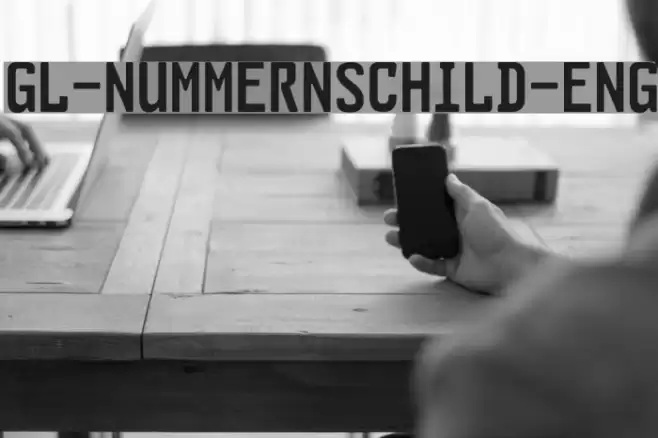 GL-Nummernschild-Eng Font examples