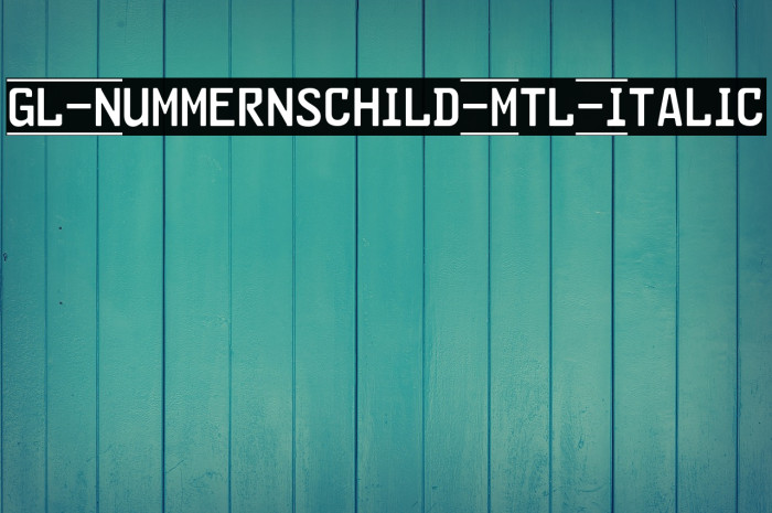 GL-Nummernschild-Mtl-Italic Example 1