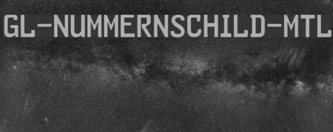 GL-Nummernschild-Mtl Font examples