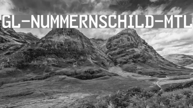 GL-Nummernschild-Mtl Font examples