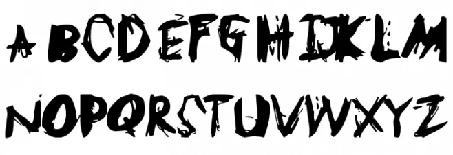 GL Scratchy Шрифта ВЕРХНИЙ