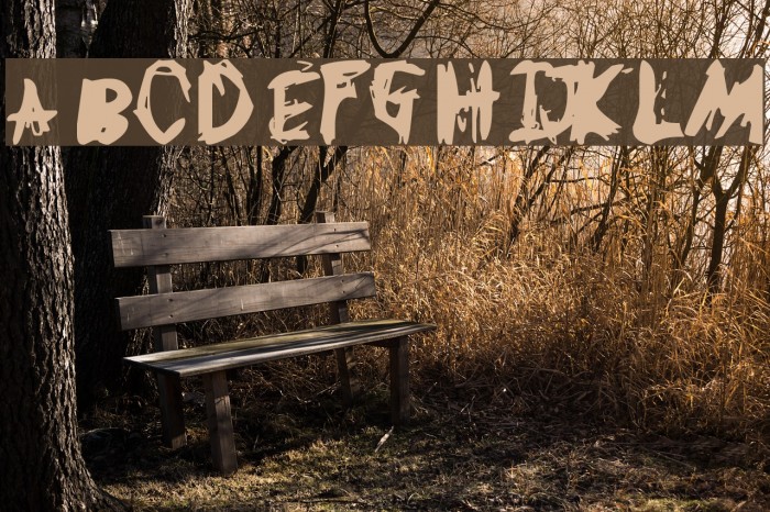 GL Scratchy Font examples