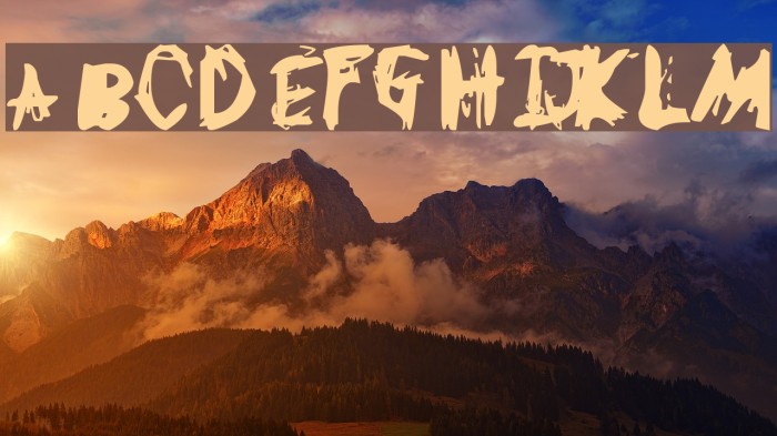 GL Scratchy Font examples