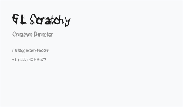 GL Scratchy Business Card
