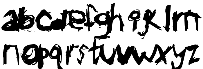 GL Scratchy Font LOWERCASE