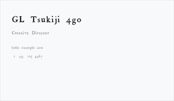 GL-Tsukiji-4go Business Card