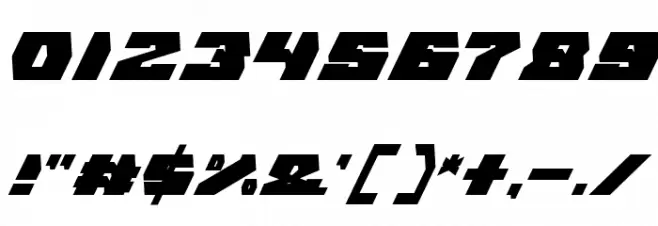 GLADIATOR SPORT Bold Italic Font OTHER CHARS