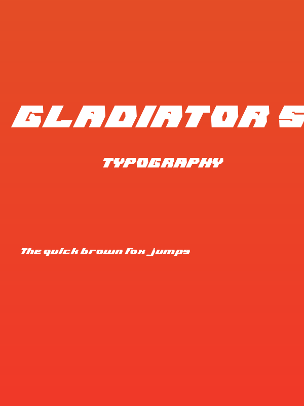 GLADIATOR SPORT Bold Italic Poster