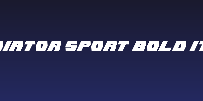 GLADIATOR SPORT Bold Italic Social Header
