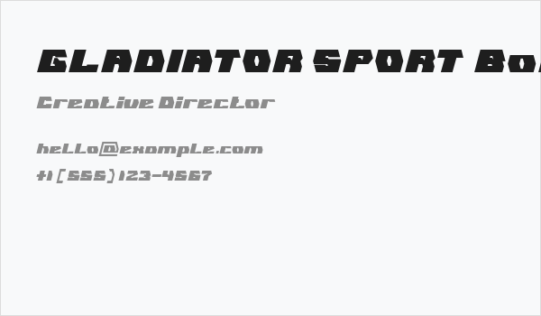 GLADIATOR SPORT Bold Business Card