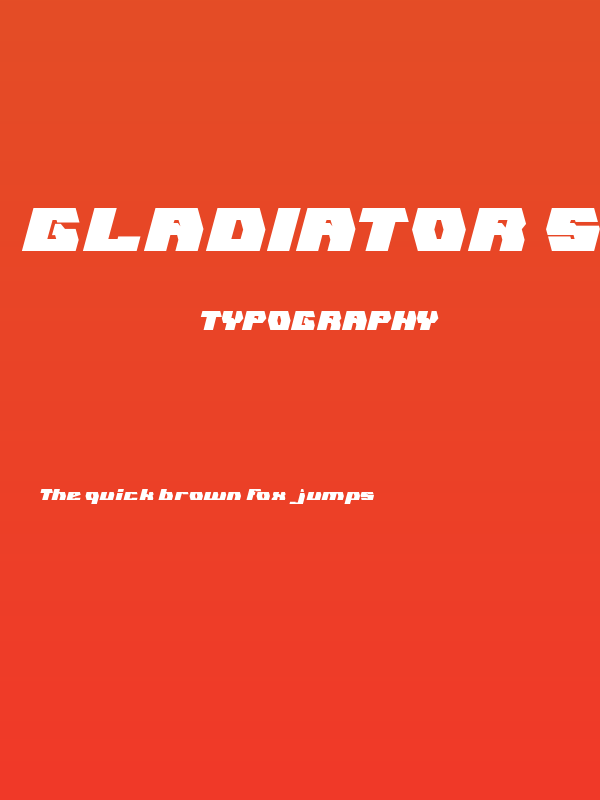GLADIATOR SPORT Bold Poster