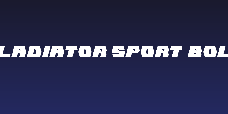 GLADIATOR SPORT Bold Social Header