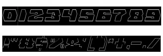 GLADIATOR SPORT-Hollow-Inverse Font OTHER CHARS