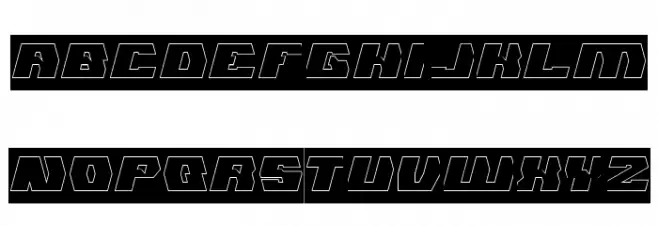 GLADIATOR SPORT-Hollow-Inverse Schriftart Groß