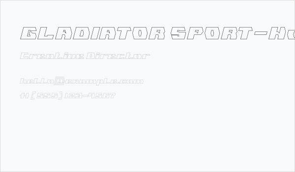 GLADIATOR SPORT-Hollow Business Card