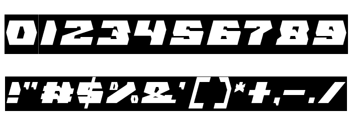 GLADIATOR SPORT-Inverse Font OTHER CHARS