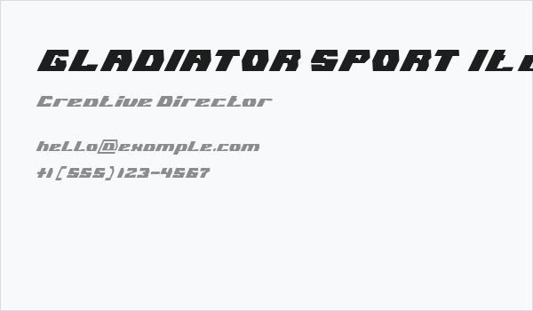 GLADIATOR SPORT Italic Business Card