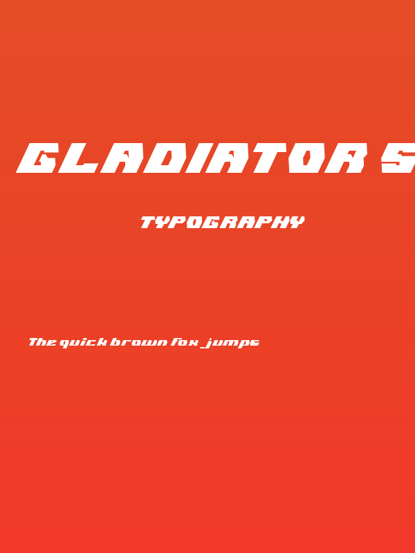 GLADIATOR SPORT Italic Poster
