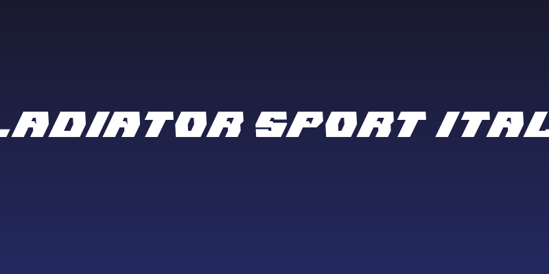 GLADIATOR SPORT Italic Social Header