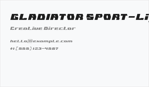 GLADIATOR SPORT-Light Business Card