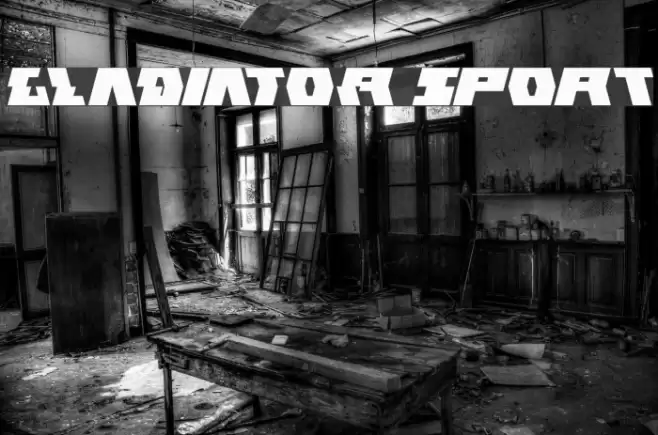 GLADIATOR sport Font examples