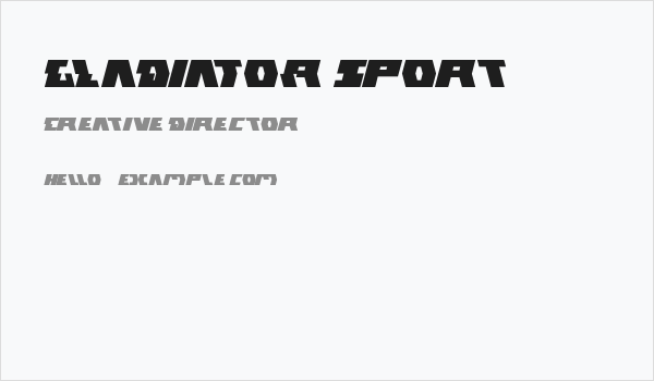 GLADIATOR sport Business Card